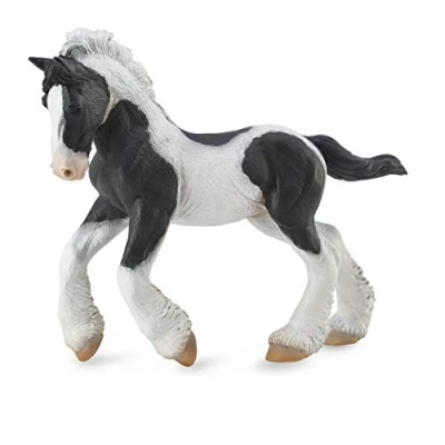 Image of CollectA Gypsy Foal Black &amp; White Piebald
