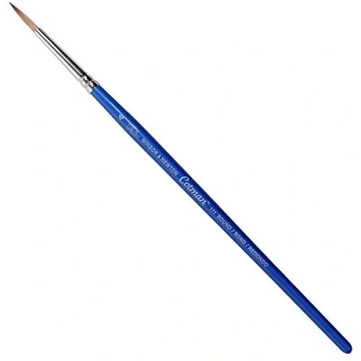 Image of Winsor &amp; Newton Cotman Series 111 Round Brush #4, Synthetic, Blue, Size 4