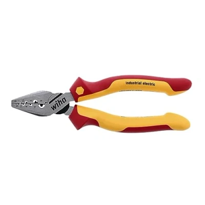 Image of Wiha 32945 7 Inch Insulated Industrial Crimping Pliers