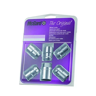 Image of 24552SU Wheel lock Nuts SU, 5 set M12 x 1,25, cone seat, total length 32,5 mm, Hex size 19mm, Key diameter 27,7 mm