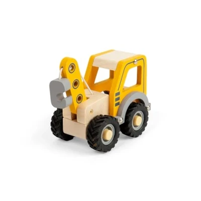Image of Bigjigs Toys Mini Crane Truck Kids Cranes, Wooden Construction Toy, Toddler Play Vehicle, Sandpit Playsets, Gifts For Toddlers, Sustainably Made, Age 12+ Months