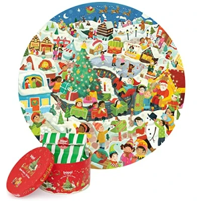 Image of Boppi Puzzles for 5+ year olds / 150 Piece Round Circle Christmas Jigsaw Kids Aged 5 8 Made with 100% Recycled Card