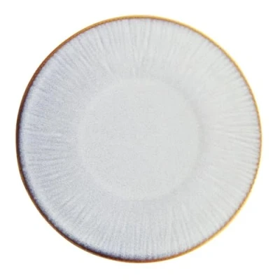 Image of Olympia Drift Grey Embossed Coupe Plates 220mm (Pack of 6)