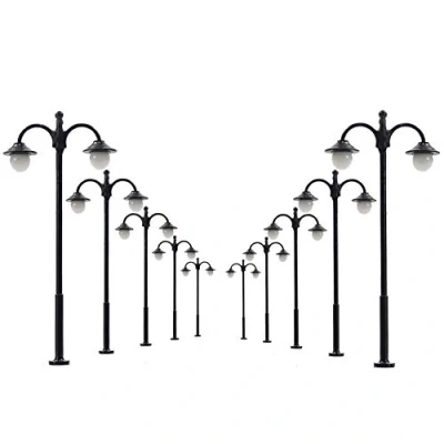 Image of LYM16 10pcs model Railway Led Lamppost Lamps Street Lights HO Scale 6cm 12V New outdoor lamp yard light leds