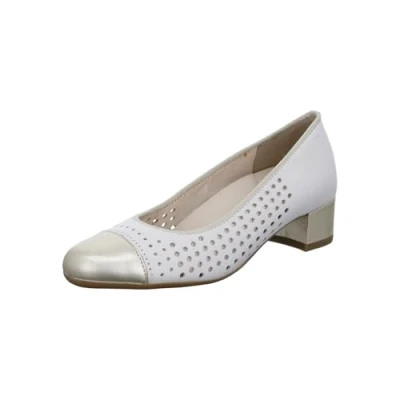 Image of ARA Women&#039;s Nizza Pump, Platinum Cream, 6.5 UK