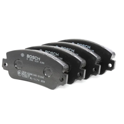 Image of 141165081A, SE021165081A, SE021165081B, SE022165081A, SE022165081B Brake pad set BOSCH 0 986 424 098 Low Metallic FIAT: Panda I Hatchback