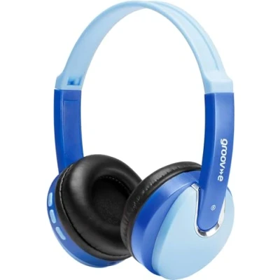 Image of GROOV E KIDZ Wireless Bluetooth Kids Headphones Blue, Blue