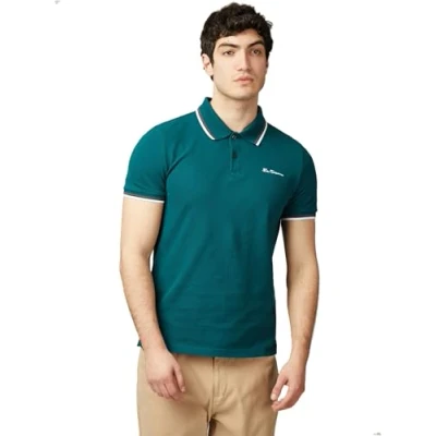 Image of Ben Sherman Men&#039;s Signature Polo Shirt (UK, Alpha, 4XL, Regular, Jade)