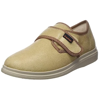 Image of Fischer Women&#039;s Ortho Flat Slippers, Beige 806 Sand, 3.5 UK