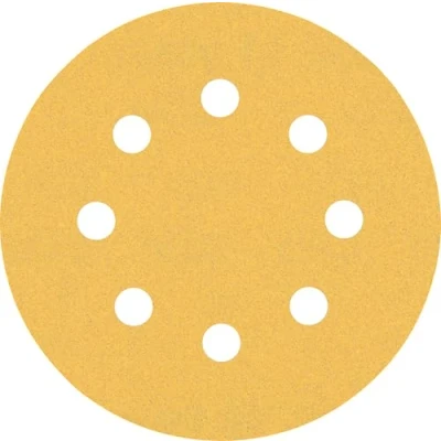 Image of Bosch Professional 5x Expert C470 Sandpaper (for Hardwood, Paint on wood, Ø 115 mm, Grit 120, Accessories Random Orbital Sander)