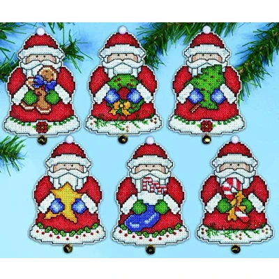 Image of Design Works Santas Gifts Plastic Canvas Ornaments, Multi Color