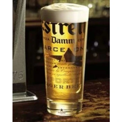 Image of Estrella Damm Half Pint Glasses CE 10OZ / 280ML (Set of 2)