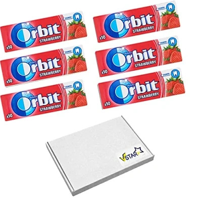 Image of 6 Packs of Original WRIGLEY&#039;S ORBIT Chewing Gum Fresh Stock (Strawberry)