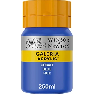 Image of Winsor &amp; Newton Series 1 250ml Bottle Galeria Acrylic Colour with Nozzle Cap Cobalt Blue Hue