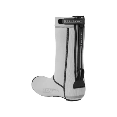 Image of SEALSKINZ Caston Unisex All Weather Water Repellent Cycle Open Sole Overshoe for Extreme Cycling Accessories Easy to Adjust Grey