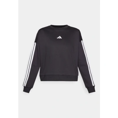 Image of adidas Women&#039;s ESSENTIALS 3 STRIPES FLEECE SWEATSHIRT, black/white, L