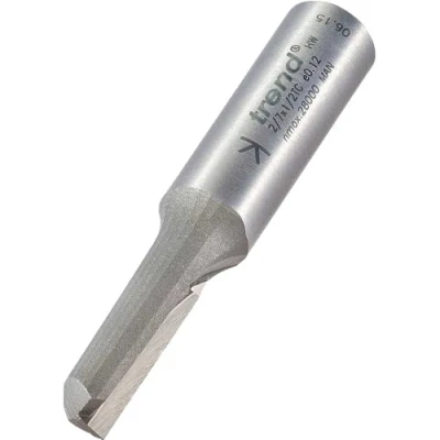 Image of Trend Professional Single Flute Router Cutter Bit, 1/2 Inch Shank, 9.5mm Cut Diameter &amp; 25mm Length, Tungsten Carbide Tipped, 2/7X1/2TC