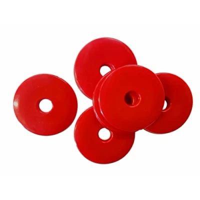 Image of Linic High Impact HDPE Plastic Discs/Survey/Road Markers/Washers, 40mm (S7839). Free UK Postage (Pack of 10, Red)