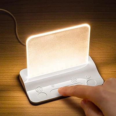 Image of Integral Touch Glow LED Night Light Lamp with Dimming Control, for Bedroom, Baby Light, Lights Toddler, Kids Children’s, Nursery, Bedside, Bedroom,White Base