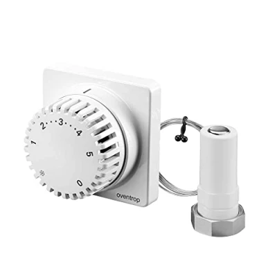 Image of Oventrop 1012295 Thermostat Uni FH with Remote Adjustment Capillary Tube 2000 mm White
