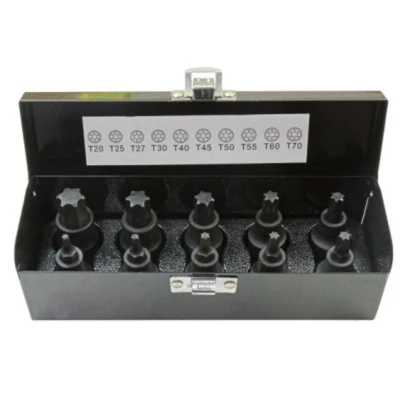 Image of US PRO INDUSTRIAL 10pc 1/2&quot; Dr Impact Torx Bit Socket Set T20 T70 2087