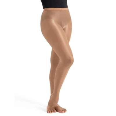 Image of Capezio Womens Ultra Shimmery Strirrup Tight, Beige, XL UK