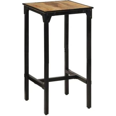 Image of vidaXL Bar Table Garden Outdoor Bistro Solid Rough Wood Mango
