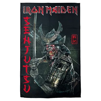 Image of Iron Maiden Senjutsu Album Textile Flag Black
