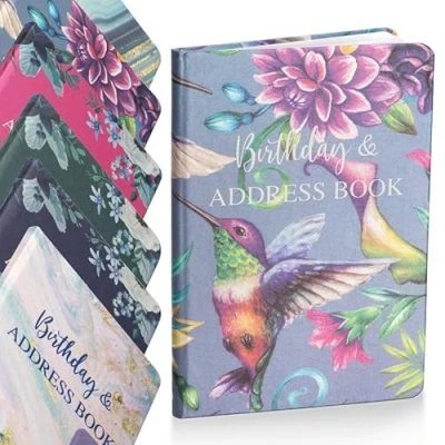 Image of A to Z Telephone Address Book Index Hard Back Cover with Pen Home Office Work (Bird)