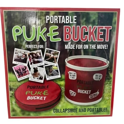 Image of Diabolical DP1299 Portable Puke Bucket Stag Do Accessories Men, Funny Gifts for Friends, Sick Bucket, Novelty Men Under 20 pounds, Pregnancy Mum Expecting, Festival