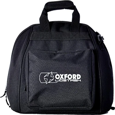 Image of Oxford Lidstash Motorcycle Helmet Motorbike Touring Storage Carry Bag With Handle Black
