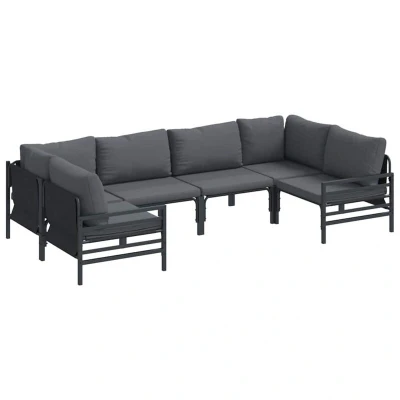 Image of Vidaxl Garden Sofa Set 6 pcs Anthracite Steel