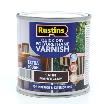 Image of QD Poly Varnish Satin Mahogany 250ml