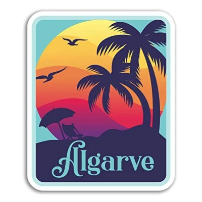 Image of 2 x 10cm Algarve Vinyl Stickers Portugal Travel Sticker Laptop Luggage #18148 (10cm Tall)