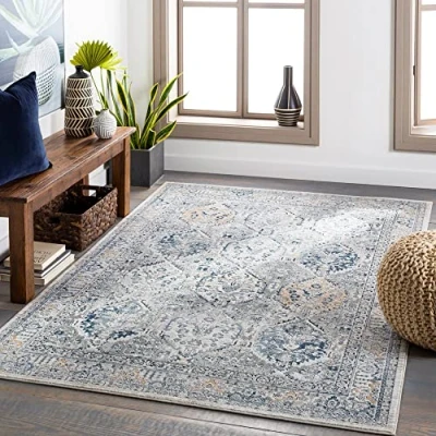 Image of Livabliss ValenciaIndoor Outdoor Rug Large Boho for Living Room 160x220cm, Dining, Kitchen Vintage Patterned Neutral &amp; Coloured Rugs, Waterproof, Stain Durable, Rust and Cream