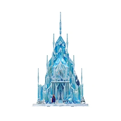 Image of University Games U08551 Frozen Disney Ice Palace 3D Puzzle, White and Blue