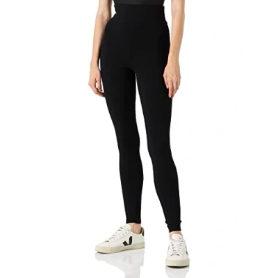 Image of FILA Women&#039;s Bozcaada High Waist Rib Leggings Trousers, Moonless Night, M