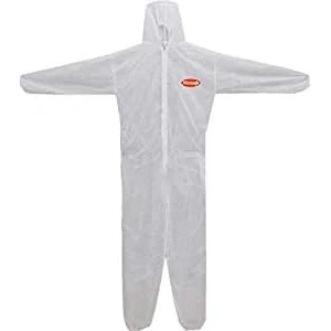 Image of MICROSAFE XX Large (2XL) White Boiler Suit Disposable Coverall CAT 3 Type 5 &amp; 6 EC Certified 89/686/EEC