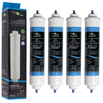 Image of 4X FilterLogic FFL 191X Water Filter Compatible with Samsung DA29 10105J, HAFEX/EXP, HAFEX EXP/LG 5231JA2010B, 5231JA2010C, 3890JC2990A / HAIER 0060823485A Whirlpool USC100 Refrigerator
