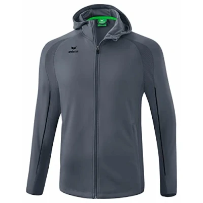 Image of Erima Liga Star Training Jacket with Hood, Slate Grey/Black, M