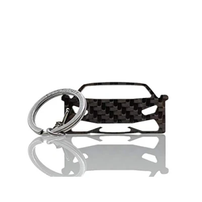 Image of BlackStuff Carbon Fiber Keychain Keyring Ring Holder Compatible with Huracan BS 108