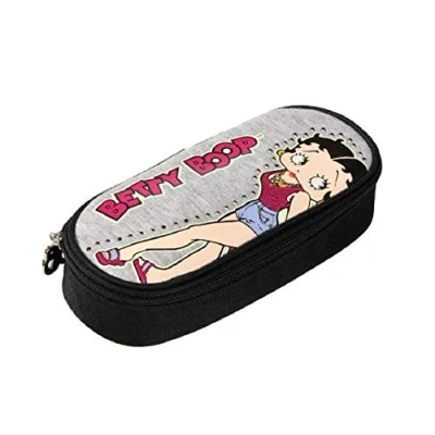 Image of Betty Boop Pencil Case/Make Up and Accessories Bag Black/Grey