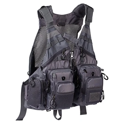 Image of Bassdash Strap Fishing Vest Adjustable for Men and Women, Waistcoat Fly Bass Outdoor Activities