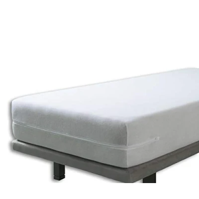 Image of Velfont Mattress Encasement 90x190/200 cm Single Size Breathable 100% Terry Towelling Cotton Zipped