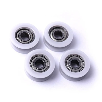 Image of Atoplee 4pcs Round Groove Nylon Pulley Wheels Roller for Slide Gate/Angle Bar/Drawers (6x26.5x9mm)
