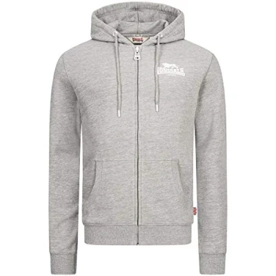 Image of Lonsdale Men&#039;s Borwick Hoodie Marl Grey