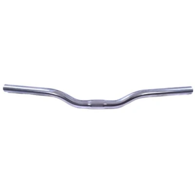 Image of 30mm RISE CHROME MTB TREKKING BIKE SEMI HANDLEBARS 500mm SATIN SILVER NEW