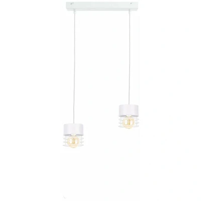 Image of Atollo Bar Pendant Ceiling Light White, 50cm, 2x E27