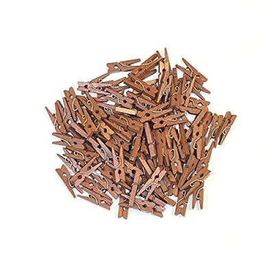 Image of ARK 100 Mini wooden pegs (Brown)