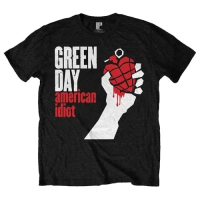 Image of Green Day Childrens/Kids American Idiot T Shirt (7 8 Years) (Black)